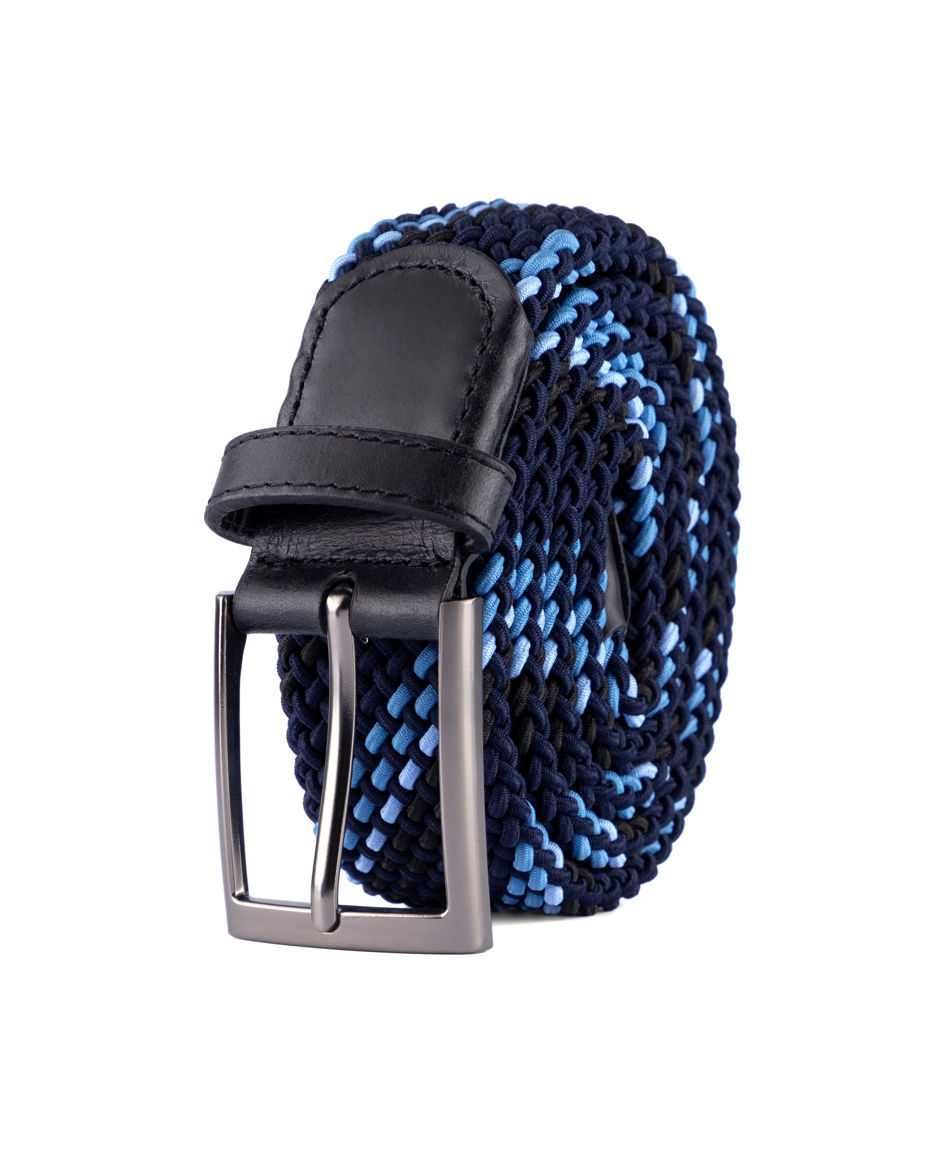Cinturon trenzado para hombre azul para hombre ideal para regalo, la oficina o un dia casual