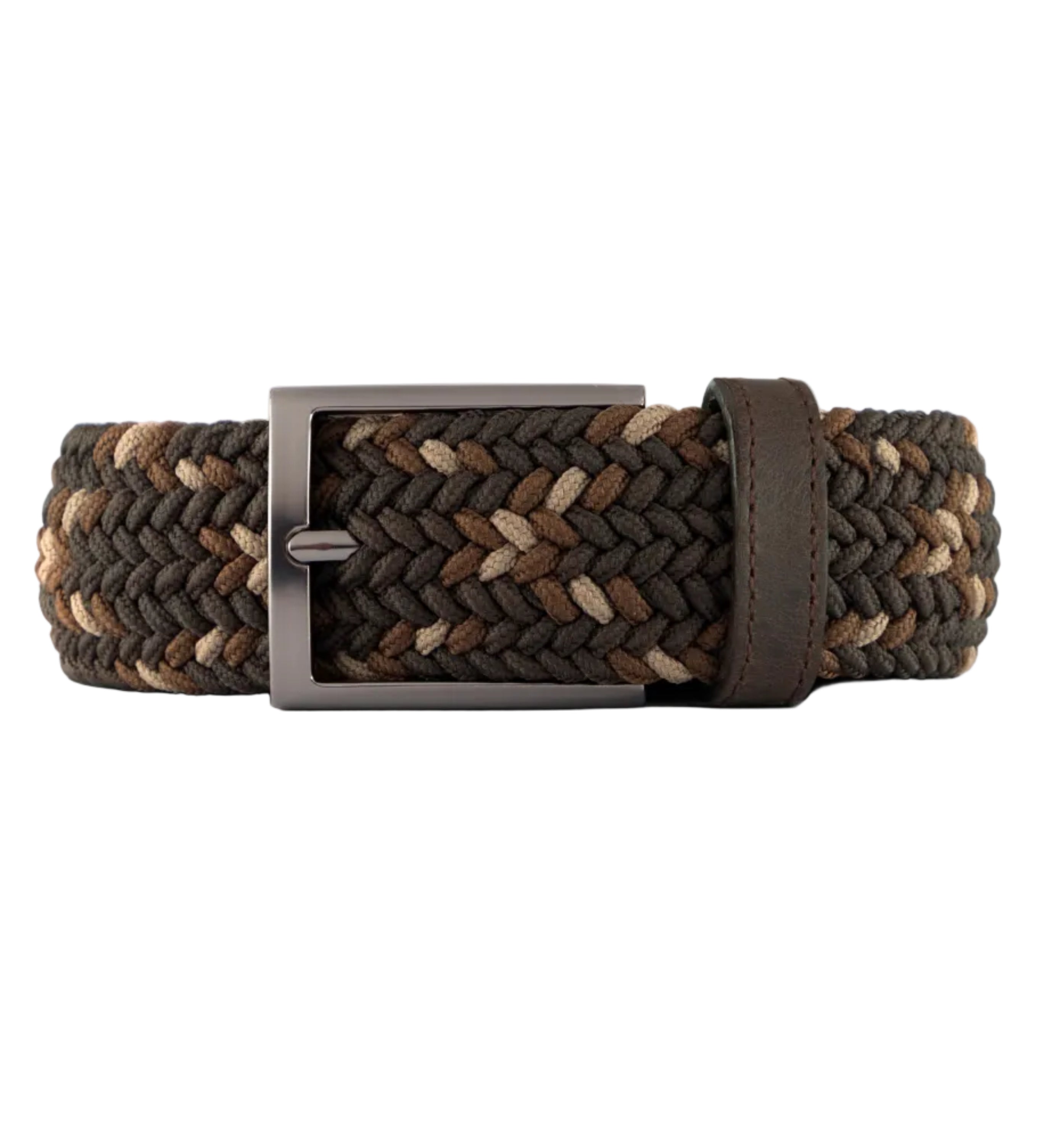 Cinturon trenzado para hombre cafe para hombre ideal para regalo, la oficina o un dia casual