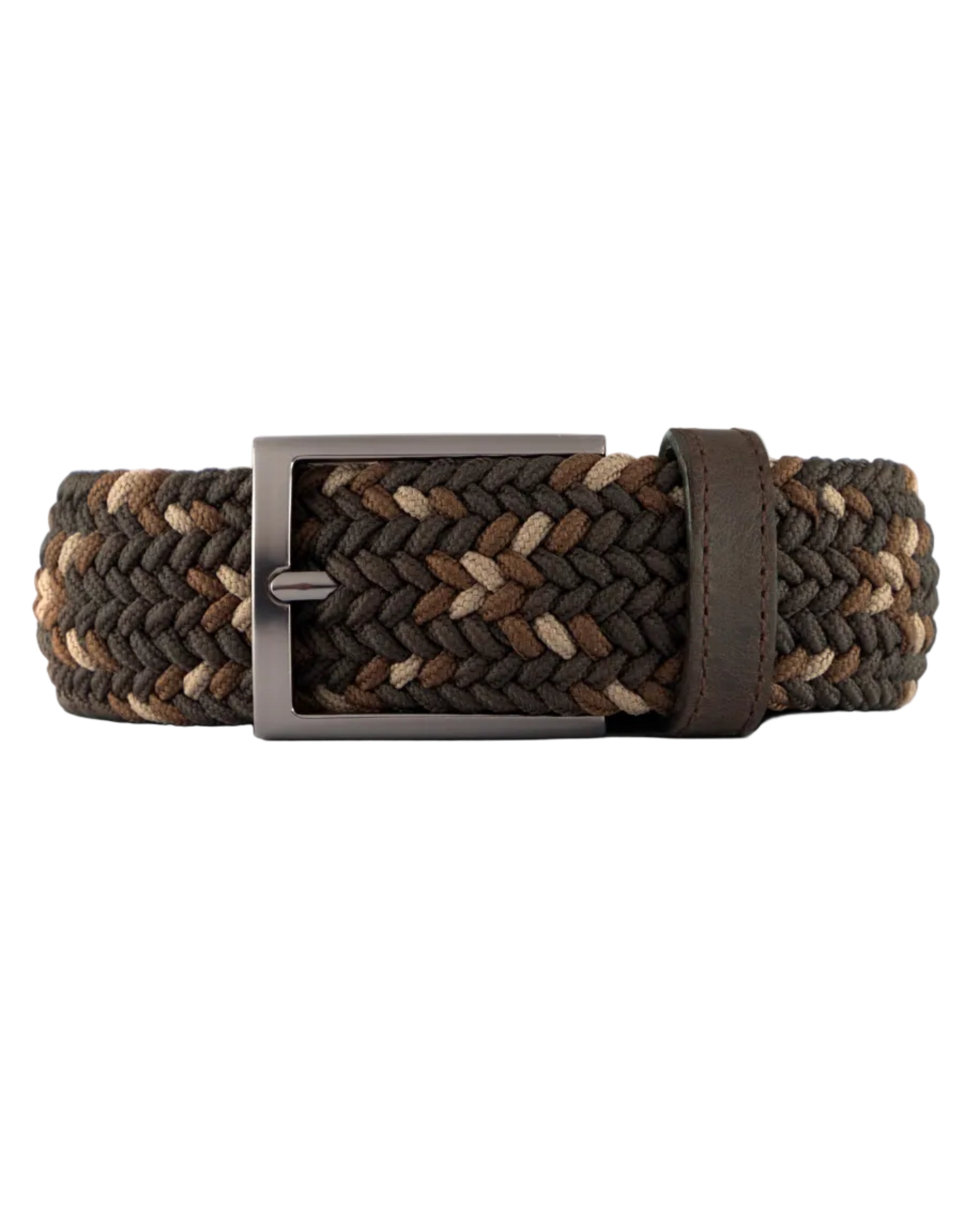 Cinturon trenzado para hombre cafe para hombre ideal para regalo, la oficina o un dia casual