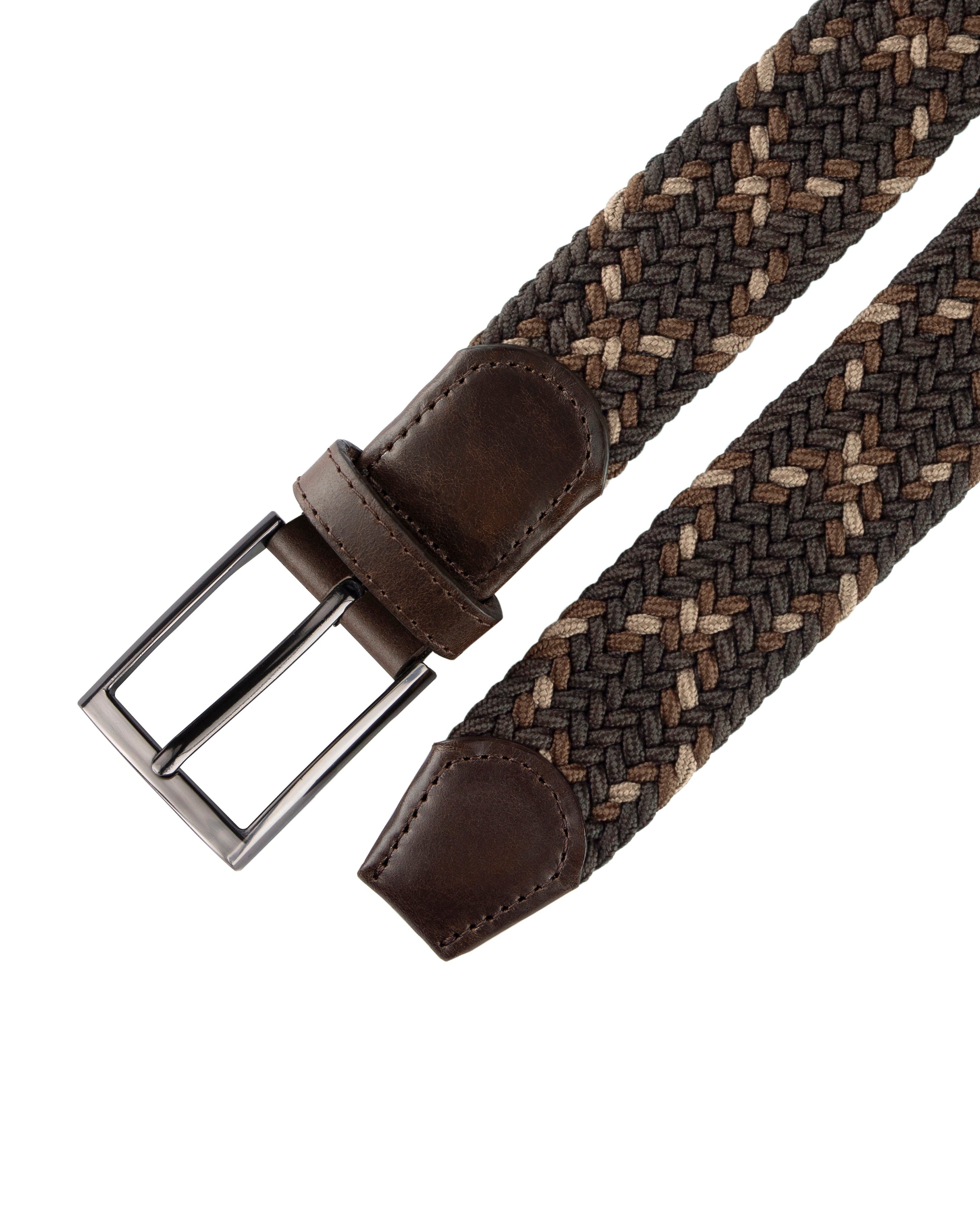 Cinturon trenzado para hombre cafe para hombre ideal para regalo, la oficina o un dia casual