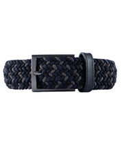 Cinturon trenzado negro y gris para hombre ideal para regalo, la oficina o un dia casual