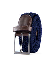 Cinturon trenzado azul para hombre ideal para regalo, la oficina o un dia casual