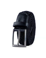 Cinturon trenzado negro para hombre ideal para regalo, la oficina o un dia casual