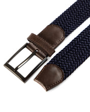 Cinturon trenzado azul para hombre ideal para regalo, la oficina o un dia casual