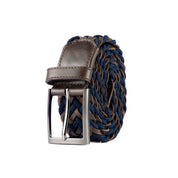 CINTURÓN LEATHER FUSION Azul-Café