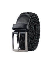 Cinturon de cuero trenzado negro para hombre ideal para regalo,  la oficina o un dia casual
