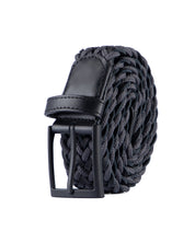 Cinturon de cuero trenzado gris para hombre ideal para regalo, la oficina o un dia casual