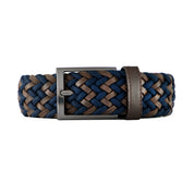 CINTURÓN LEATHER FUSION Azul-Café