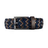 CINTURÓN LEATHER FUSION Azul-Café