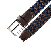 CINTURÓN LEATHER FUSION Azul-Café
