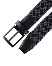 Cinturon de cuero trenzado gris para hombre ideal para regalo, la oficina o un dia casual