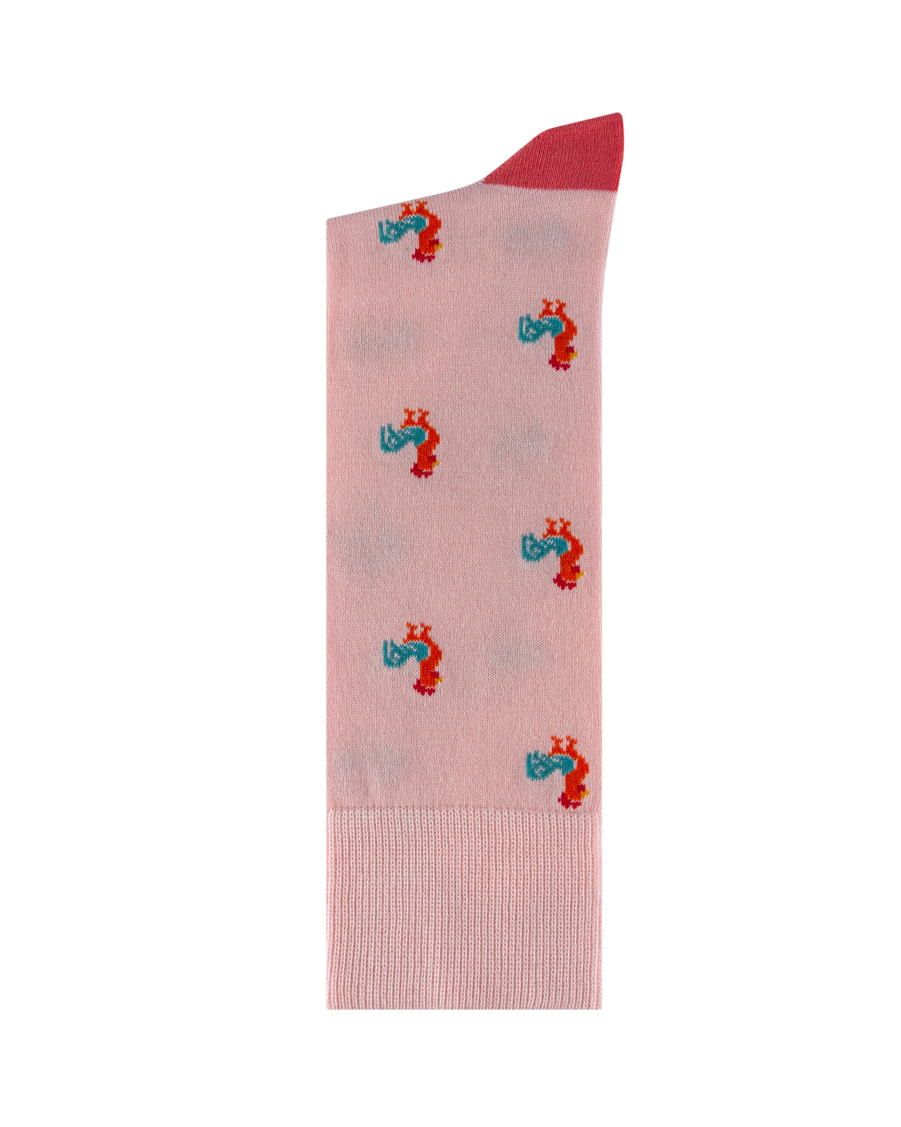 Medias rosadas de gallos para hombre
