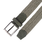 Cinturon trenzado verde para hombre ideal para regalo, la oficina o un día casual