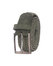 Cinturon trenzado verde para hombre ideal para regalo, la oficina o un día casual