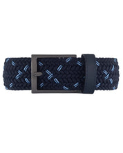 Cinturon trenzado para hombre color azul navy, ideal para dar un regalo, ir a la oficina o una salida casual
