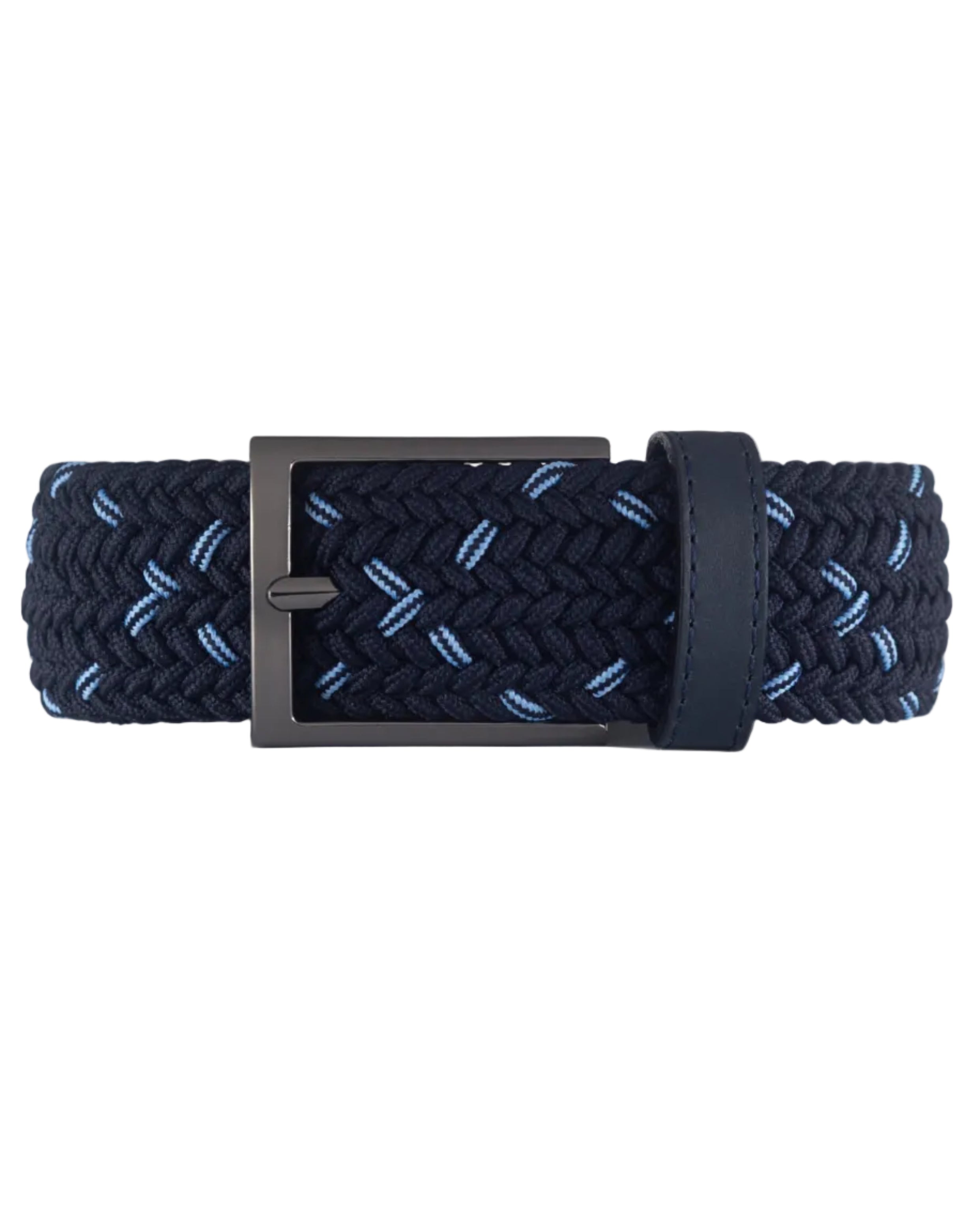 Cinturon trenzado para hombre color azul navy, ideal para dar un regalo, ir a la oficina o una salida casual
