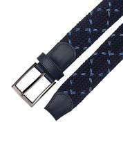 Cinturon trenzado para hombre color azul navy, ideal para dar un regalo, ir a la oficina o una salida casual