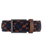 Cinturon trenzado para hombre color azul y cafe, ideal para dar un regalo, ir a la oficina o una salida casual