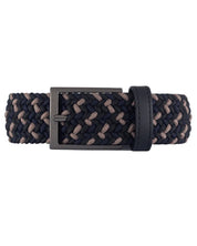 Cinturon trenzado para hombre color negro y beige, ideal para dar un regalo, ir a la oficina o una salida casual