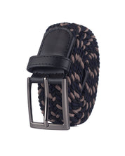 Cinturon trenzado para hombre color negro y beige, ideal para dar un regalo, ir a la oficina o una salida casual
