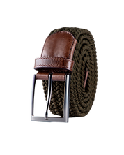 Cinturon trenzado azul para hombre ideal para regalo, la oficina o un dia casual