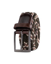 Cinturon trenzado cafe, verde oliva para hombre ideal para regalo, a oficina o un dia casual