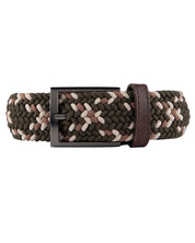 Cinturon trenzado cafe, verde oliva para hombre ideal para regalo, a oficina o un dia casual