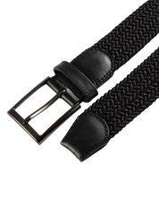 Cinturon trenzado negro para hombre ideal para regalo, la oficina o un dia casual
