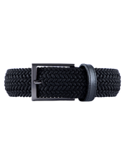 Cinturon trenzado negro para hombre ideal para regalo, la oficina o un dia casual
