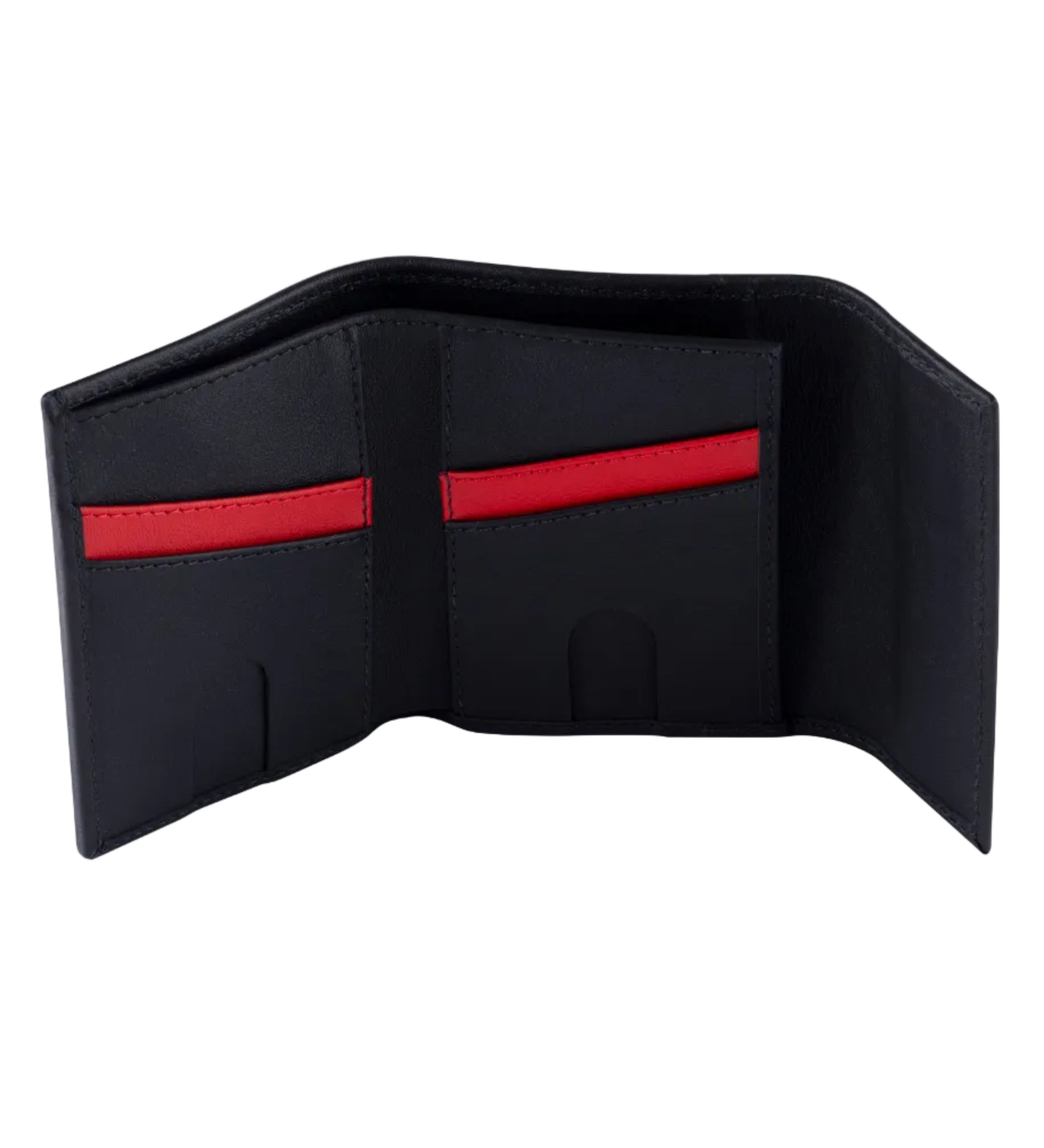Billetera de cuero compacta color negro carbono para hombre con cierre de iman, perfecta para tarjetas y billetes.