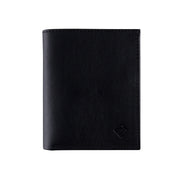 Billetera compact cuero (negra-roja) — con grabado de iniciales