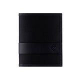 Billetera Compact de Lona (Negra) — Con Grabado de Iniciales