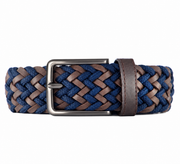 Cinturón leather fusion azul-café