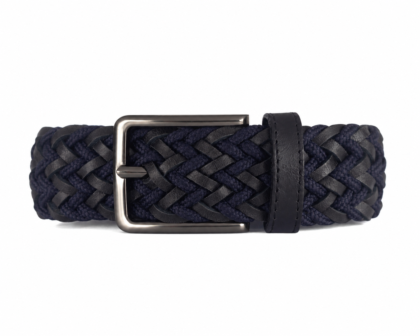 Cinturón leather fusion azul/negro