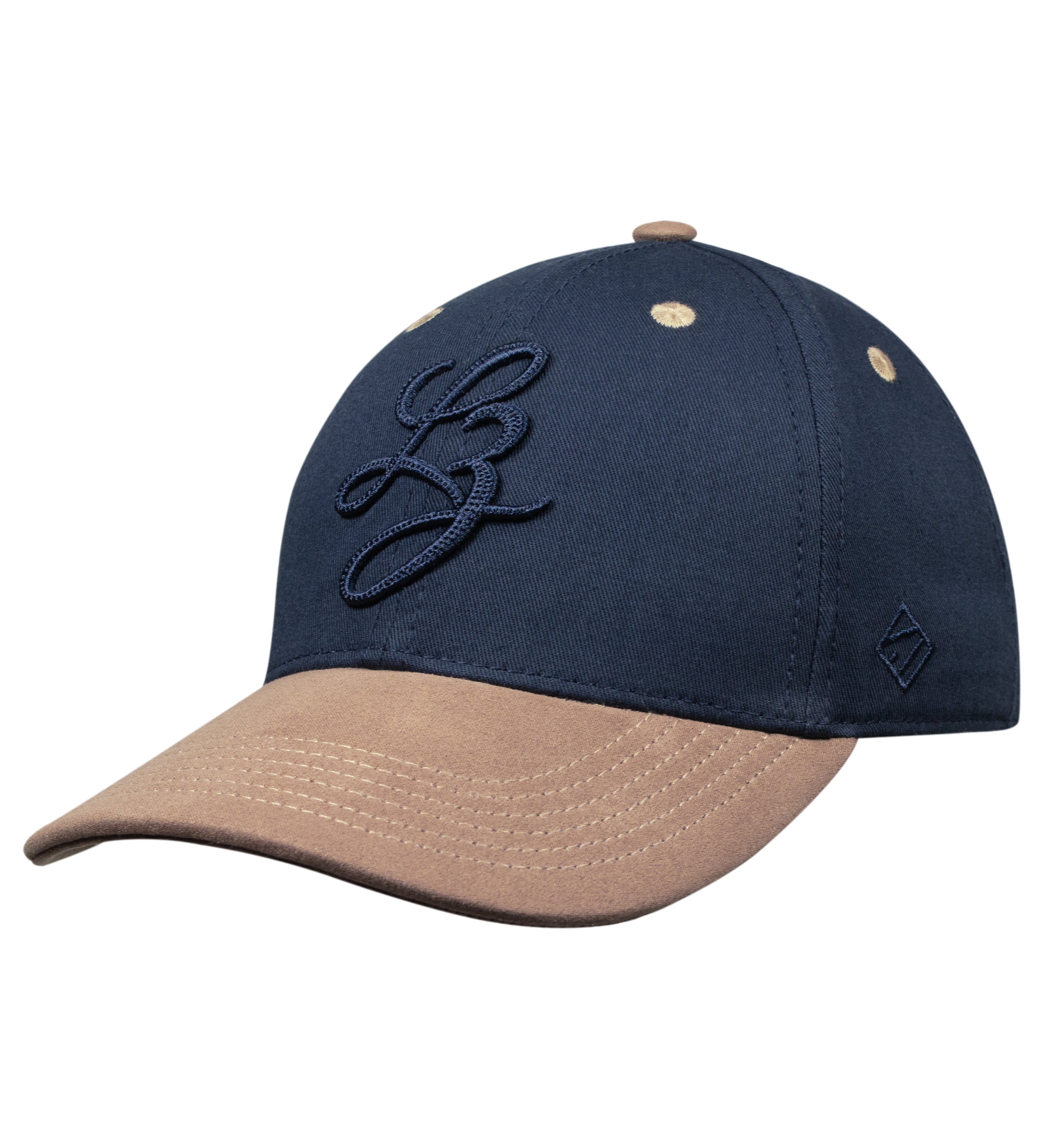 Gorra azul navy y beige para hombre