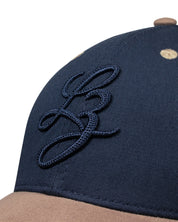 Gorra azul navy y beige para hombre