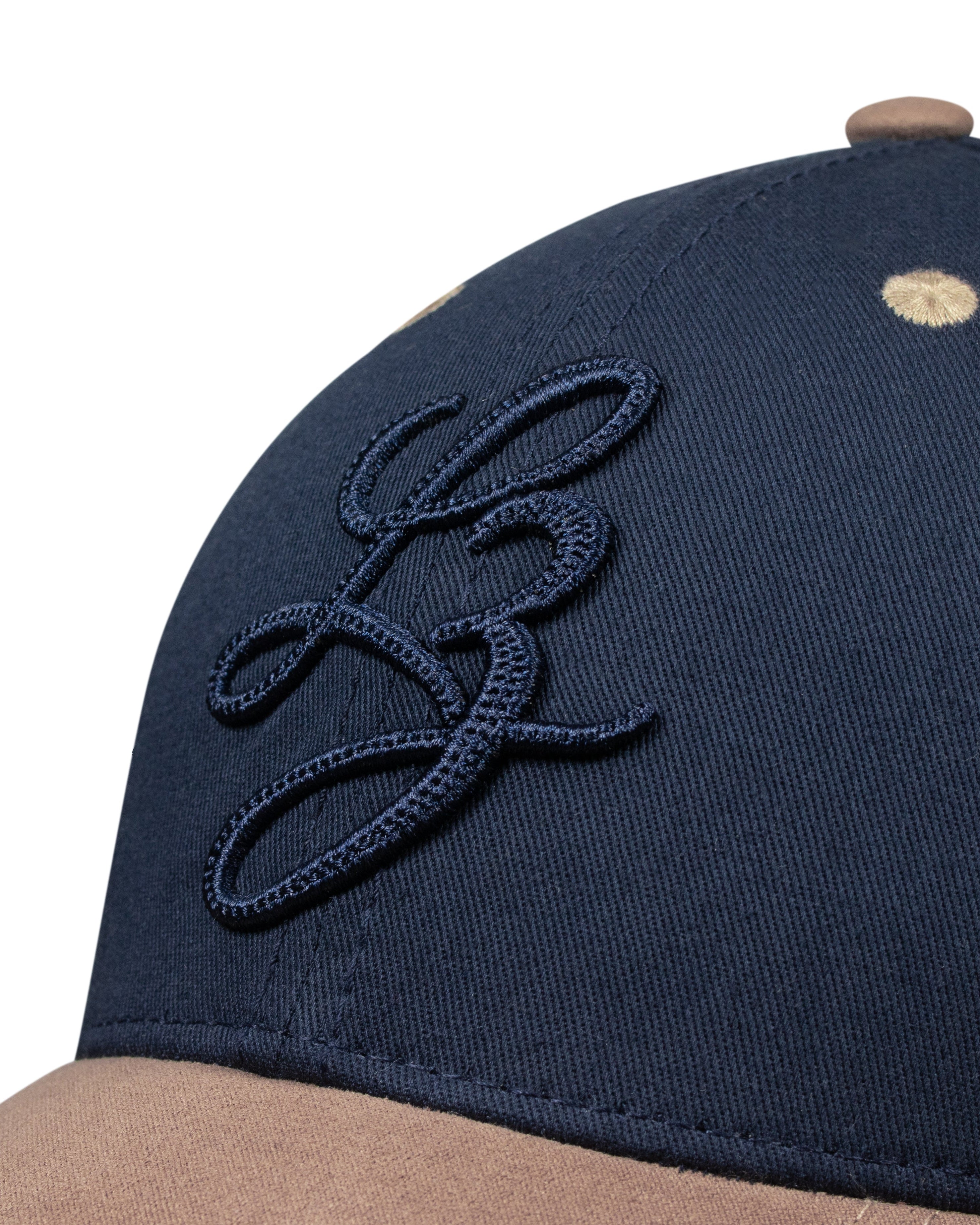 Gorra azul navy y beige para hombre