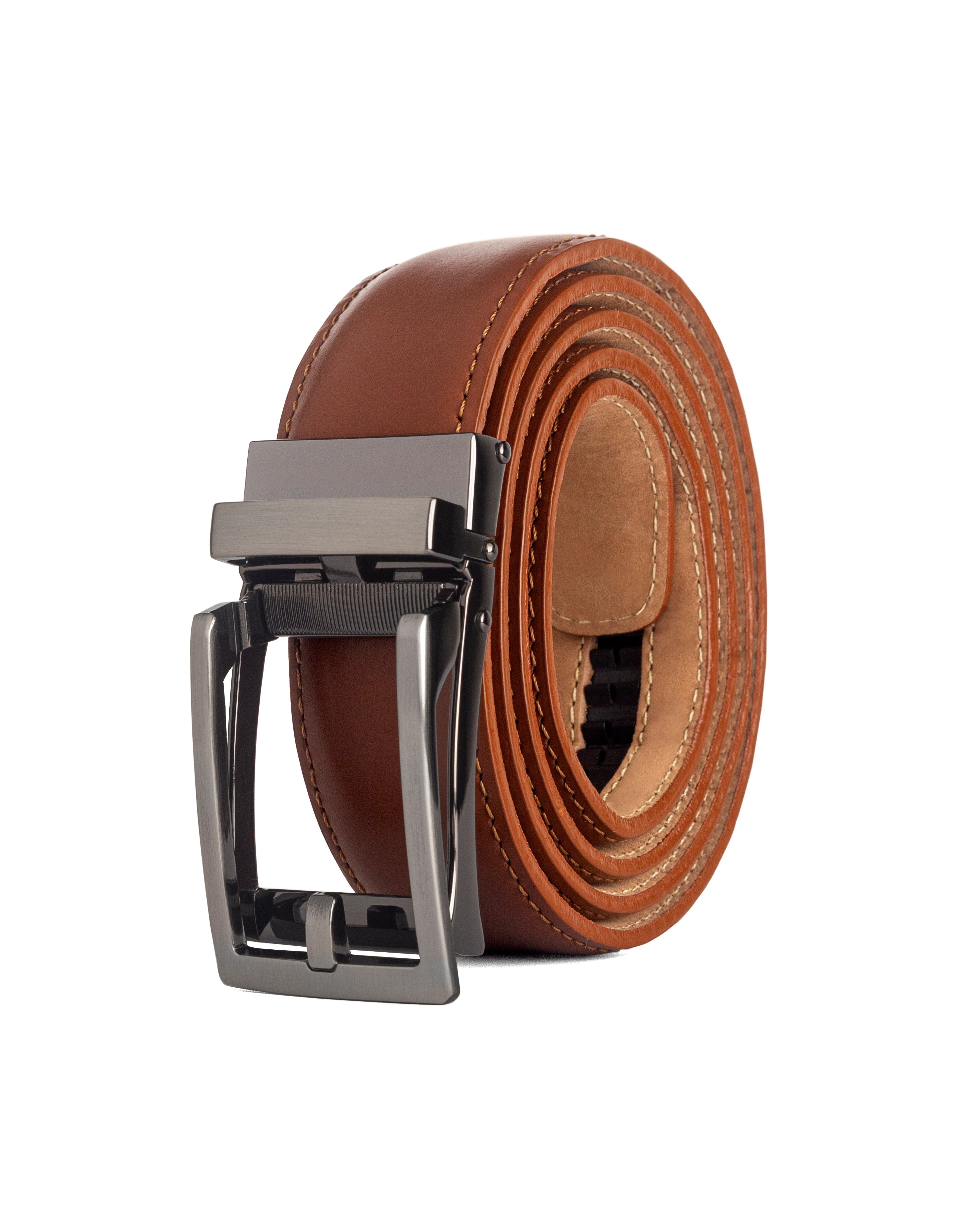 Cinturon de cuero cafe claro para hombre