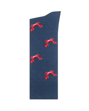 Medias azules con cangrejos para hombre
