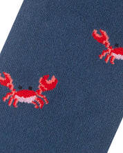 Medias azules con cangrejos para hombre