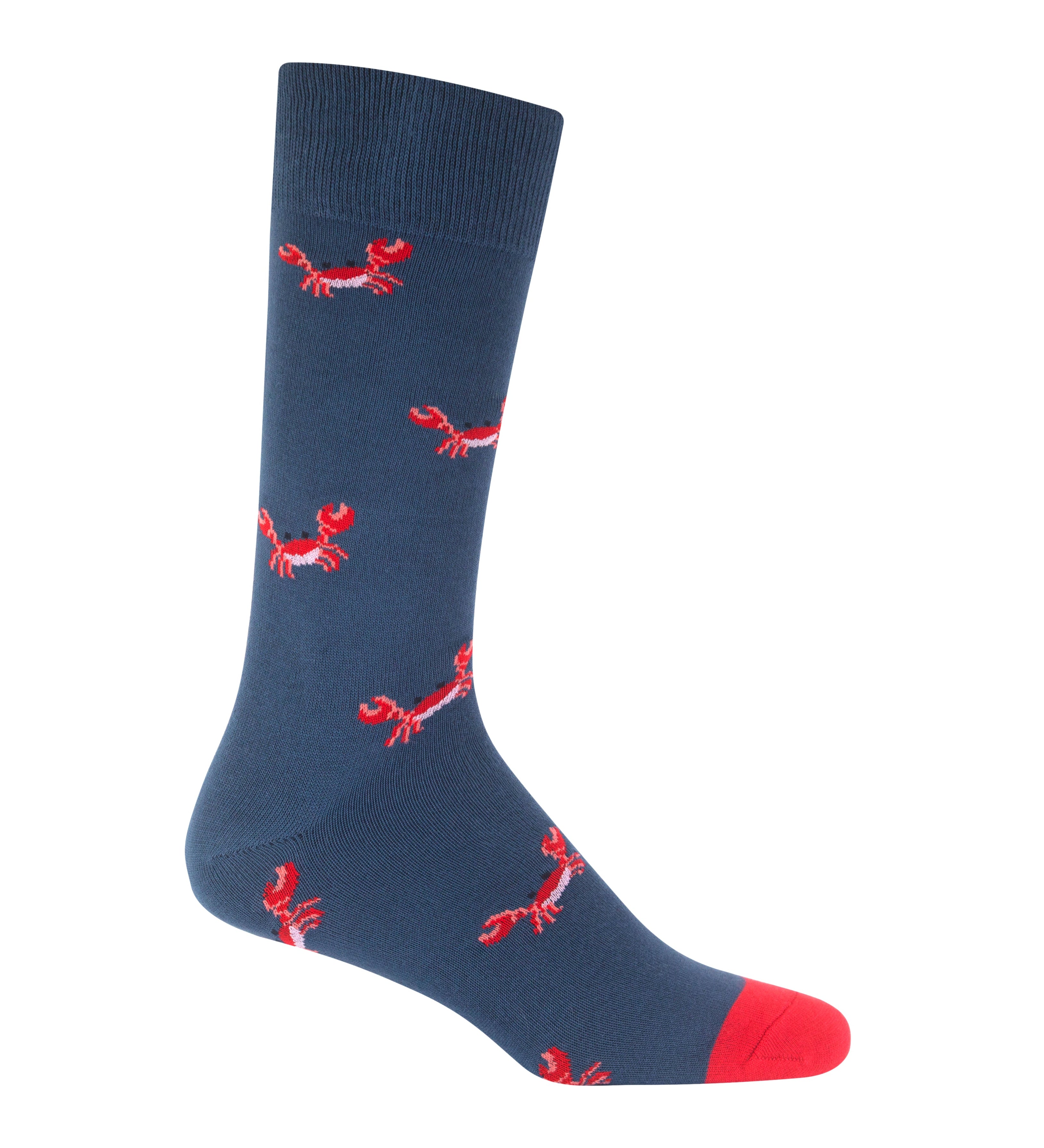 Medias azules con cangrejos para hombre