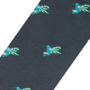 Medias Lazo Grises con Colibríes Verdes