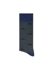 Medias Lazo Azul Oscura con Montañas y Soles