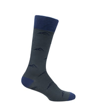 Medias Lazo Azul Oscura con Montañas y Soles