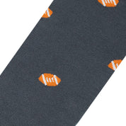 Medias Lazo Gris con Balones de Futbol Americano