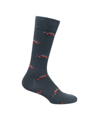 Medias Lazo Gris con Carros Rojos