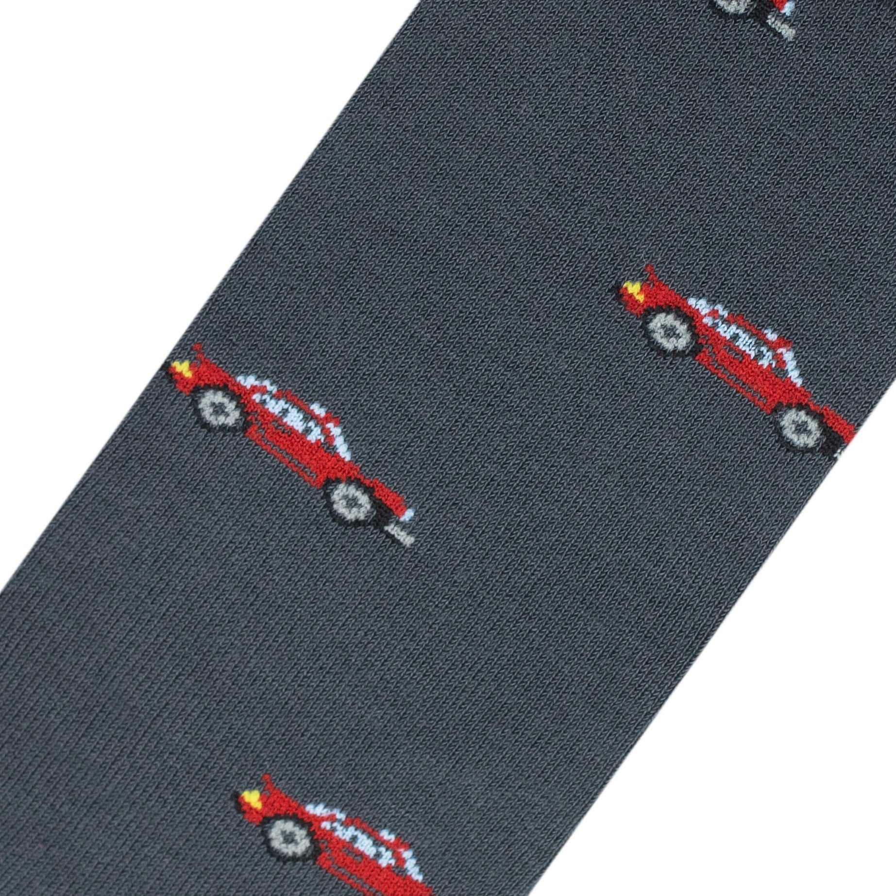 Medias Lazo Gris con Carros Rojos