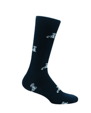 Medias Lazo Azul con Mapaches Grises