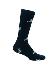 Medias LAZO azul con mapaches grises
