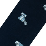 Medias Lazo Azul con Mapaches Grises